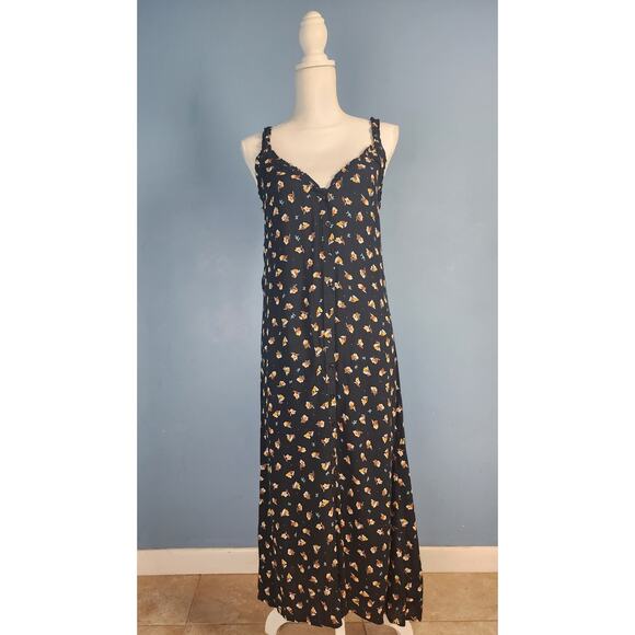 Billabong “Sweet Edges” Midi Dress Floral Print SZ XS - Picture 2 of 9